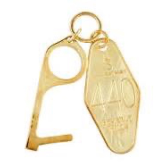 Anne Sisteron Gold Tone Metal Keychain - Picture 2 of 3